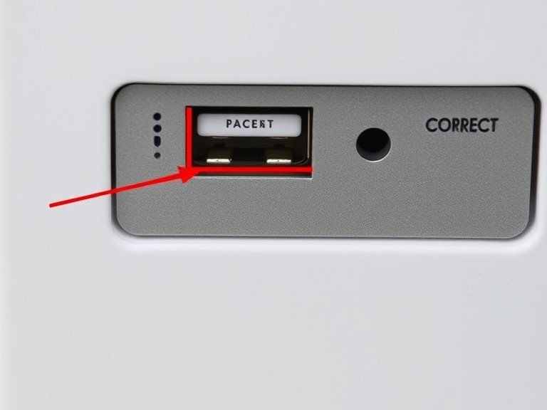 Correct USB Port